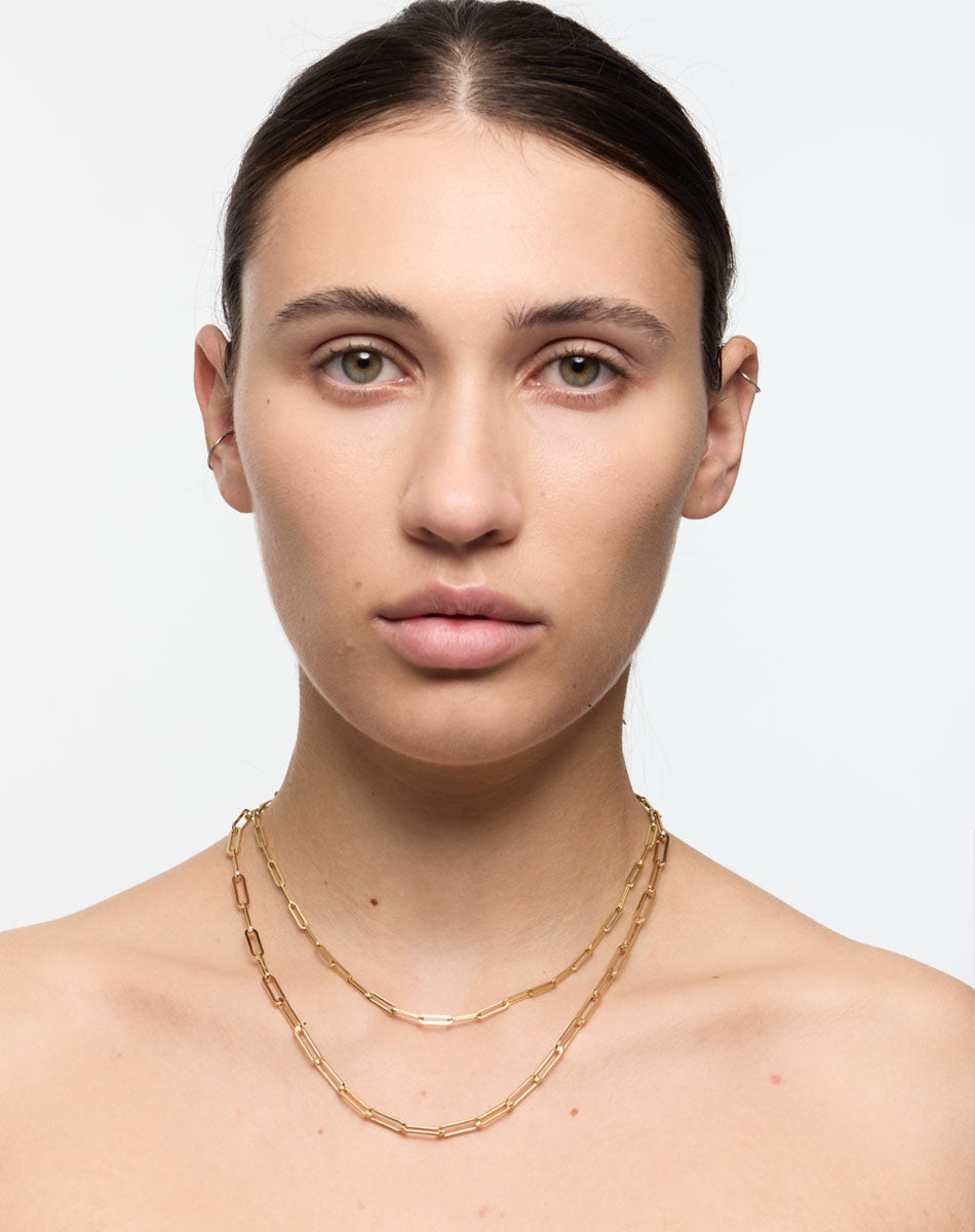 Paperclip Heavy Necklace | Sterling Silver