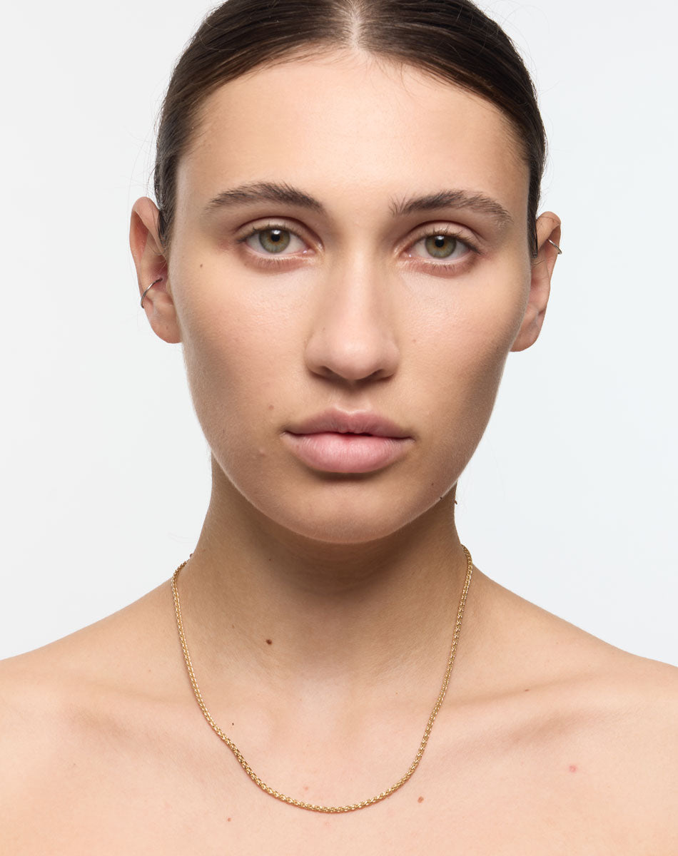Wheat Chain Necklace | 23k Gold Plated