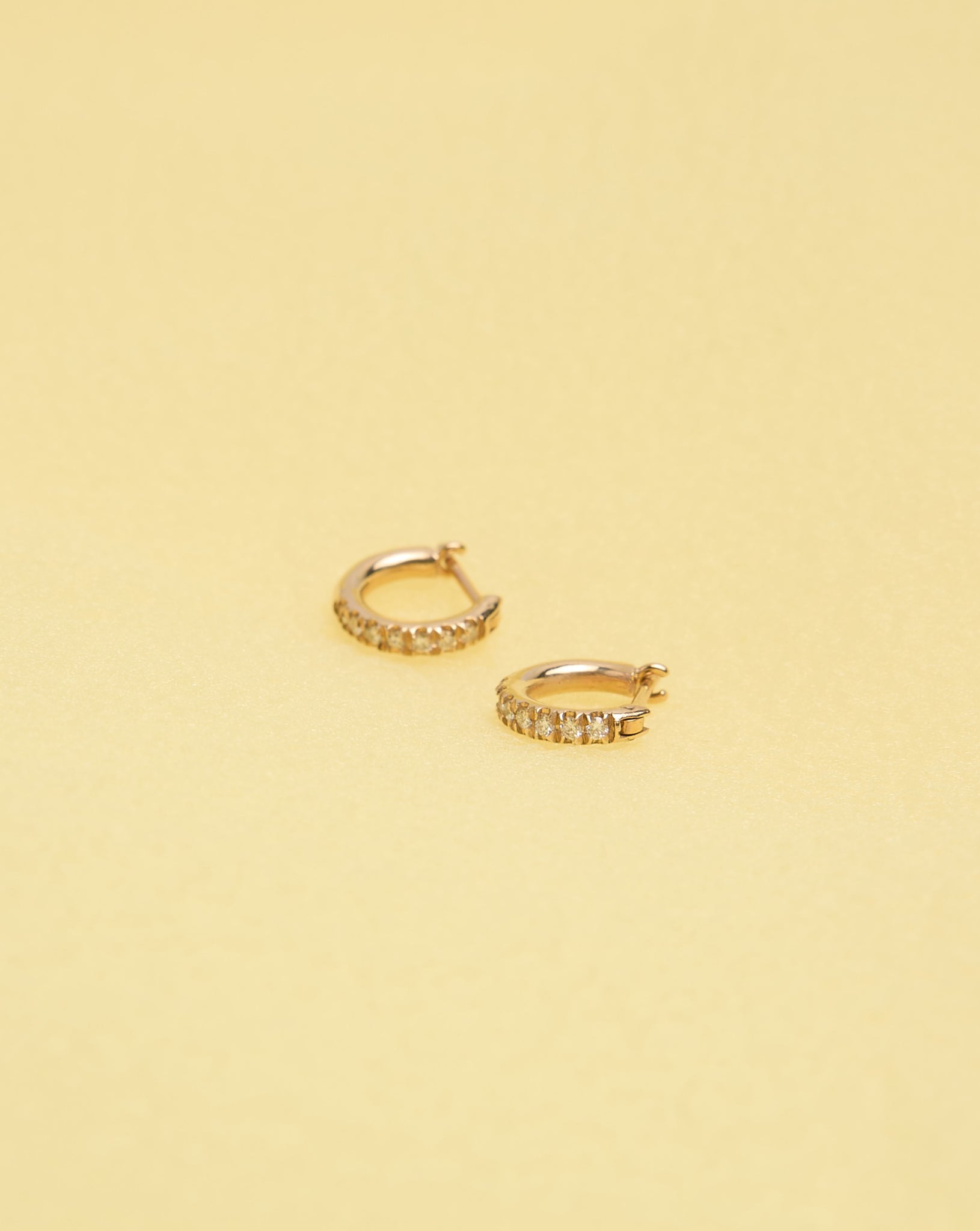 Halo Huggies Pave | 9ct Solid Gold