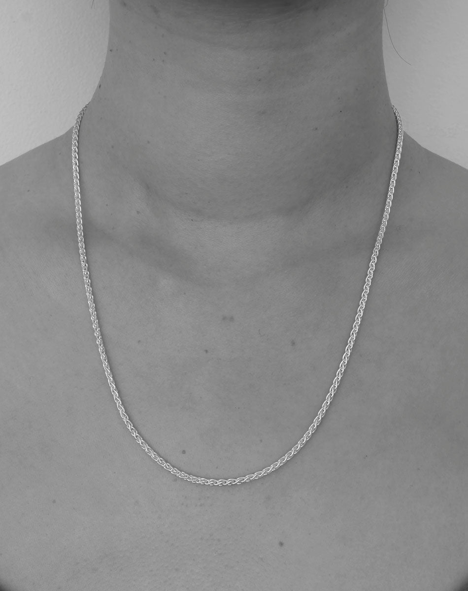 Wheat Chain Necklace | Sterling Silver