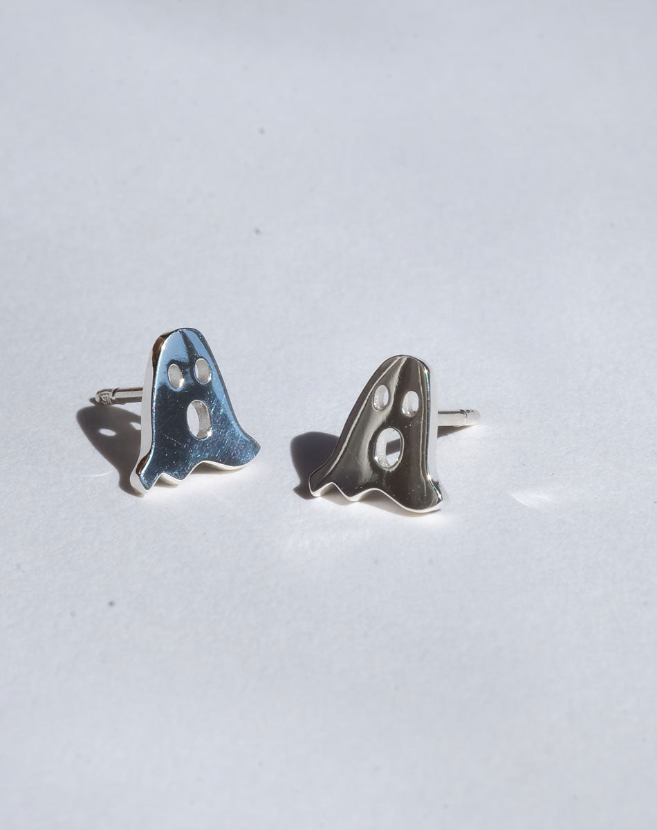 Nell Ghost Stud Earrings | 23k Gold Plated