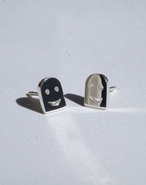 Nell Headstone Stud Earrings | 23k Gold Plated