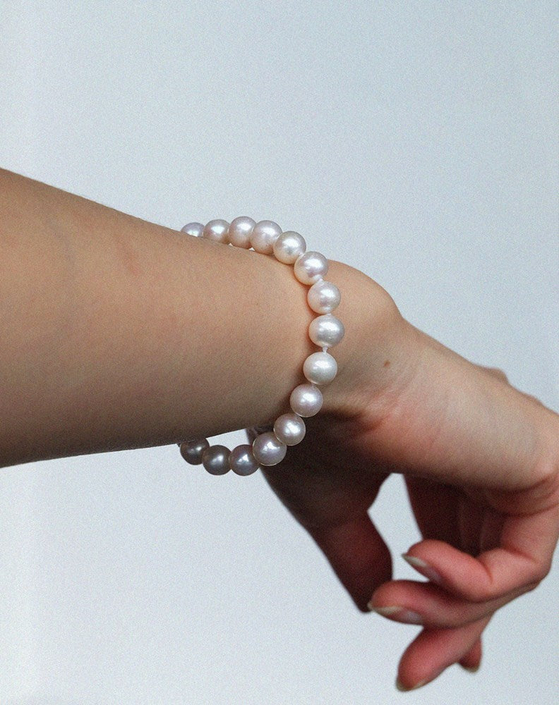 Pearl Bracelet Plain | Sterling Silver
