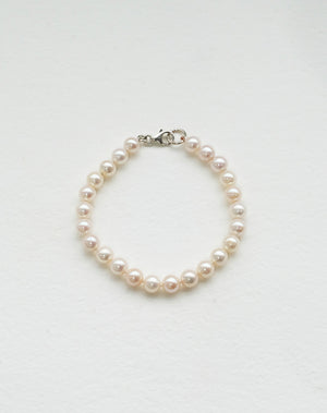 Pearl Anklet Plain | Sterling Silver