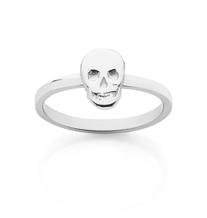 Skull Stacker Ring | 9ct White Gold