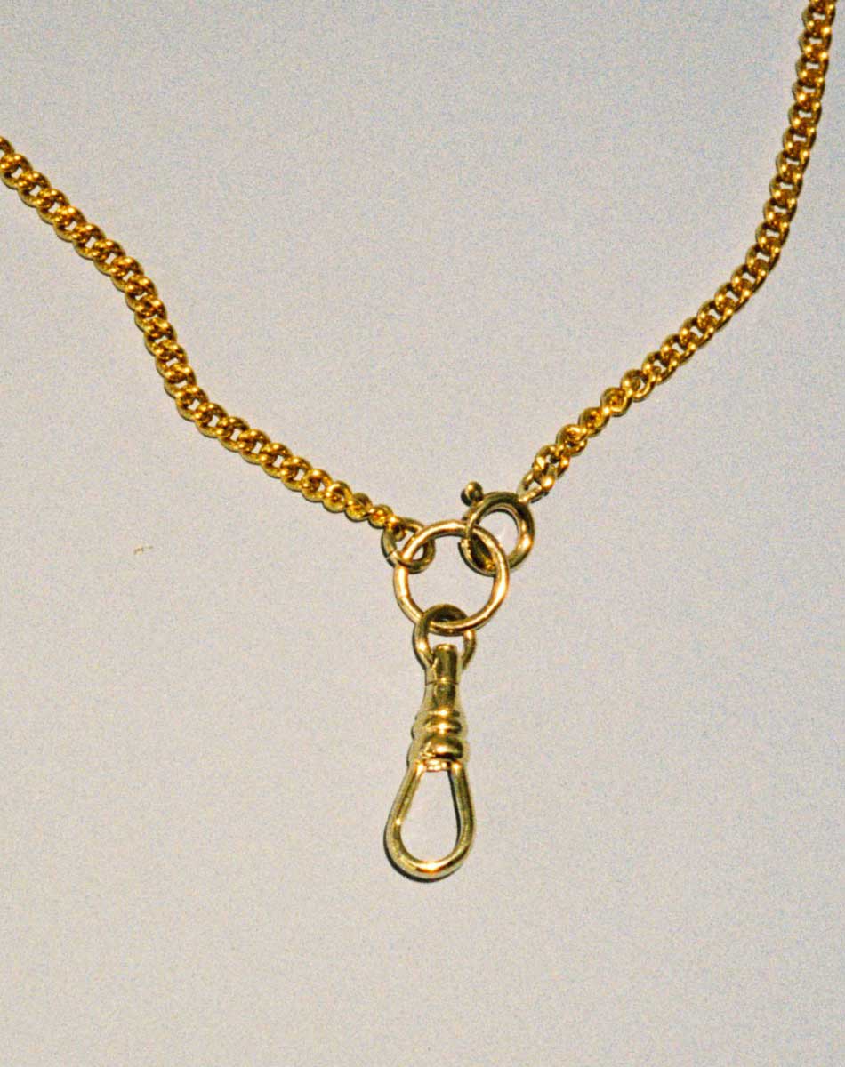 A gold swivel chain necklace for attaching your favourite charms