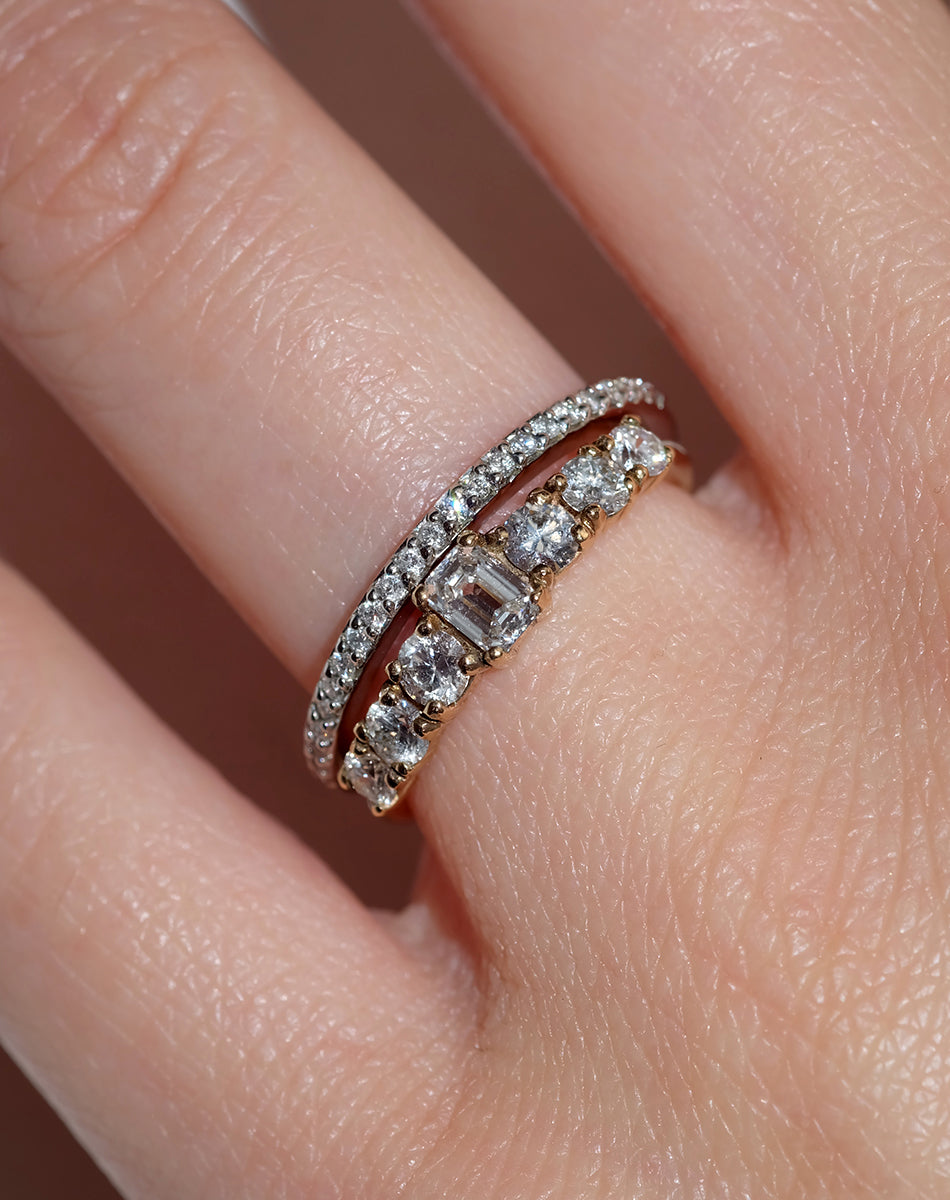 Solid 10ct White Gold Natural White Diamond Eternity Ring UK Size W US Size  11 on eBid New Zealand | 209987782