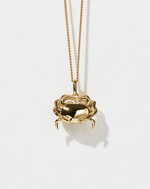 Crab Charm Necklace | 9ct Solid Gold