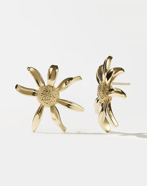 Daisy Earrings Large | 23k Gold Plated