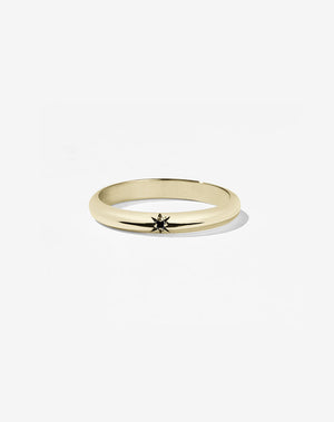 Diamond Star Band Round | 14ct Yellow Gold