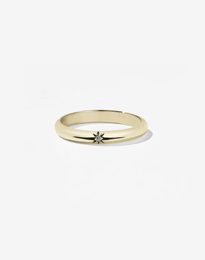 Diamond Star Band Round | 14ct Yellow Gold