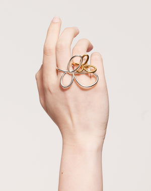 Flower Double Ring | 9ct Solid Gold
