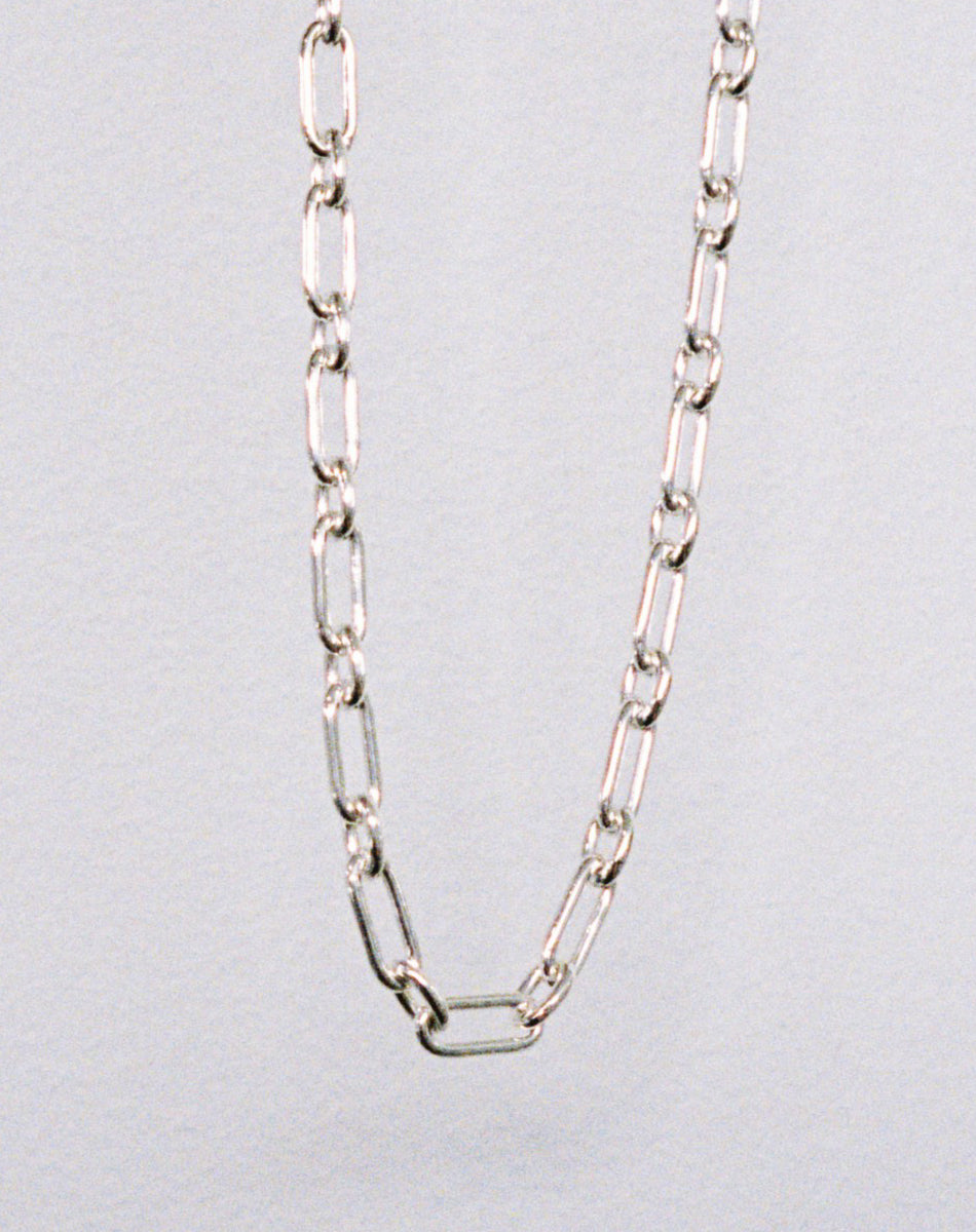 Figaro Paperclip Necklace | Sterling Silver