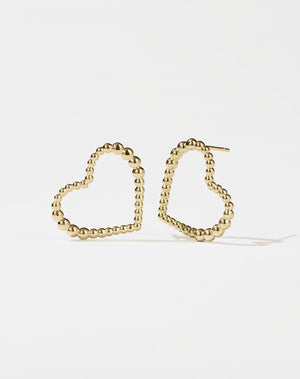 Fizzy Heart Earrings Medium | 9ct Solid Gold