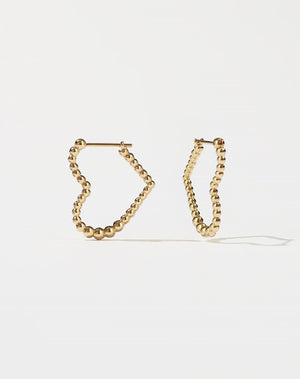 Fizzy Heart Hoops | 9ct Solid Gold