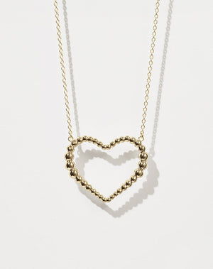 Fizzy Heart Necklace Large | 9ct Solid Gold