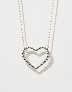 Fizzy Heart Necklace Large | Sterling Silver