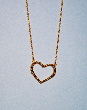 Fizzy Heart Necklace Large | 9ct Solid Gold