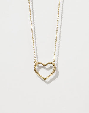 Fizzy Heart Necklace Medium | 23k Gold Plated