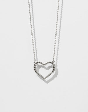 Fizzy Heart Necklace Medium | Sterling Silver