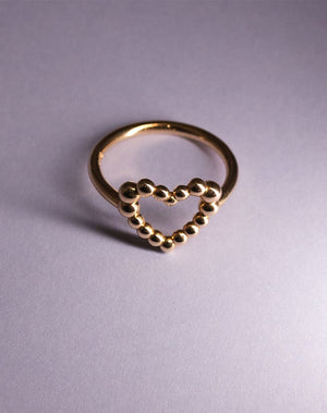 Fizzy Heart Ring | 23k Gold Plated