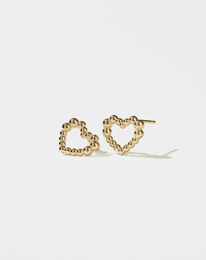 Fizzy Heart Studs | 23k Gold Plated