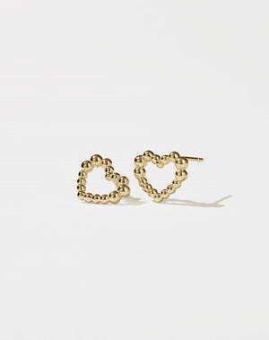 Fizzy Heart Studs | 9ct Solid Gold