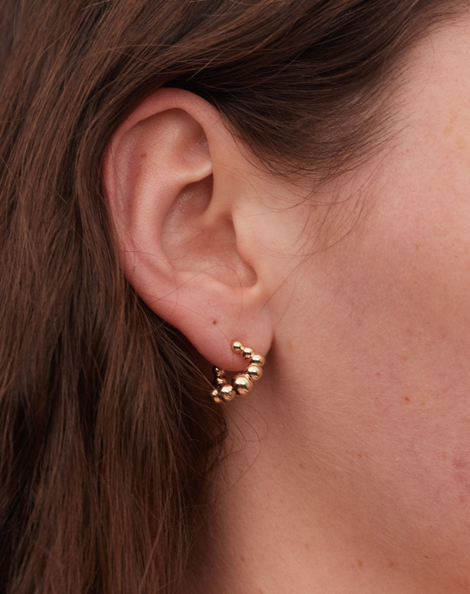 Fizzy Hoops Small | 23k Gold Plated