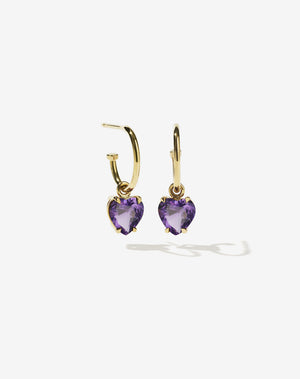 Heart Jewel Signature Hoops | 9ct Solid Gold