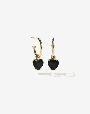 Heart Jewel Signature Hoops | 9ct Solid Gold
