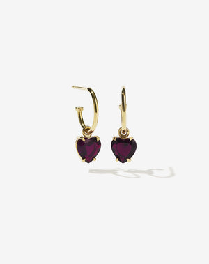 Heart Jewel Signature Hoops | 9ct Solid Gold