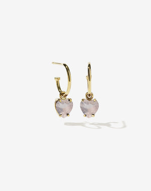 Heart Jewel Signature Hoops | 9ct Solid Gold
