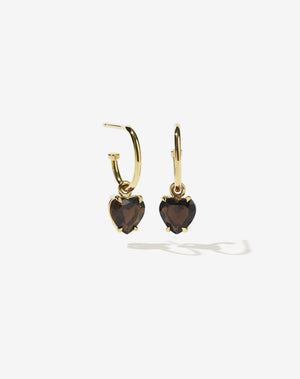 Heart Jewel Signature Hoops | 9ct Solid Gold