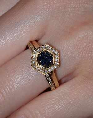Hex Engagement Ring 0.5ct | 9ct White Gold