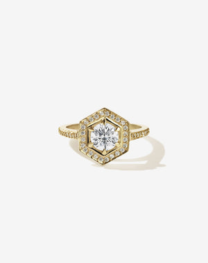 Hex Engagement Ring | 14ct Yellow Gold