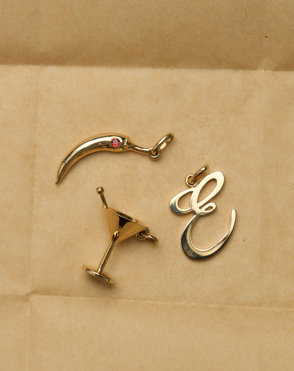 Martini Charm Set | Sterling Silver
