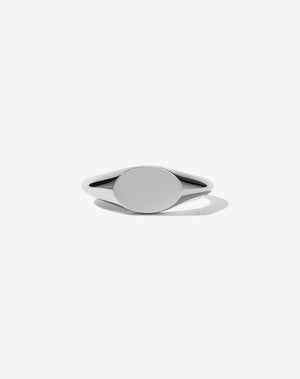 Mini Melrose Signet Ring | Sterling Silver