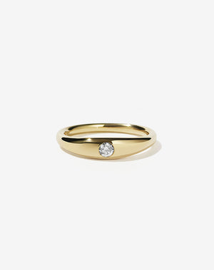Mini Claude Ring with Stone | 9ct Yellow Gold