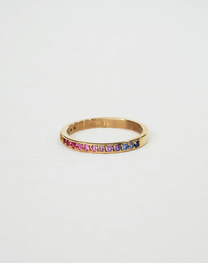 Rainbow Eternity Band | 9ct Yellow Gold