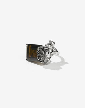 Rose Cocktail Ring Small | Sterling Silver