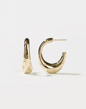 Strawberry Hoop Earrings Large | 9ct Solid Gold