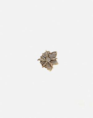 Wildflower Single Earrings Pave | 9ct Solid Gold