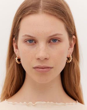 Anemone Hoops Medium | 9ct Solid Gold