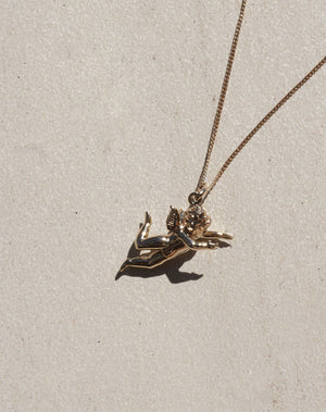 Meadowlark Cherub Charm Necklace