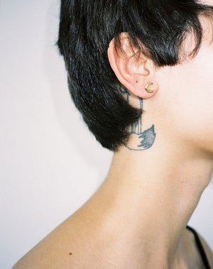Croissant Stud Earrings | Sterling Silver