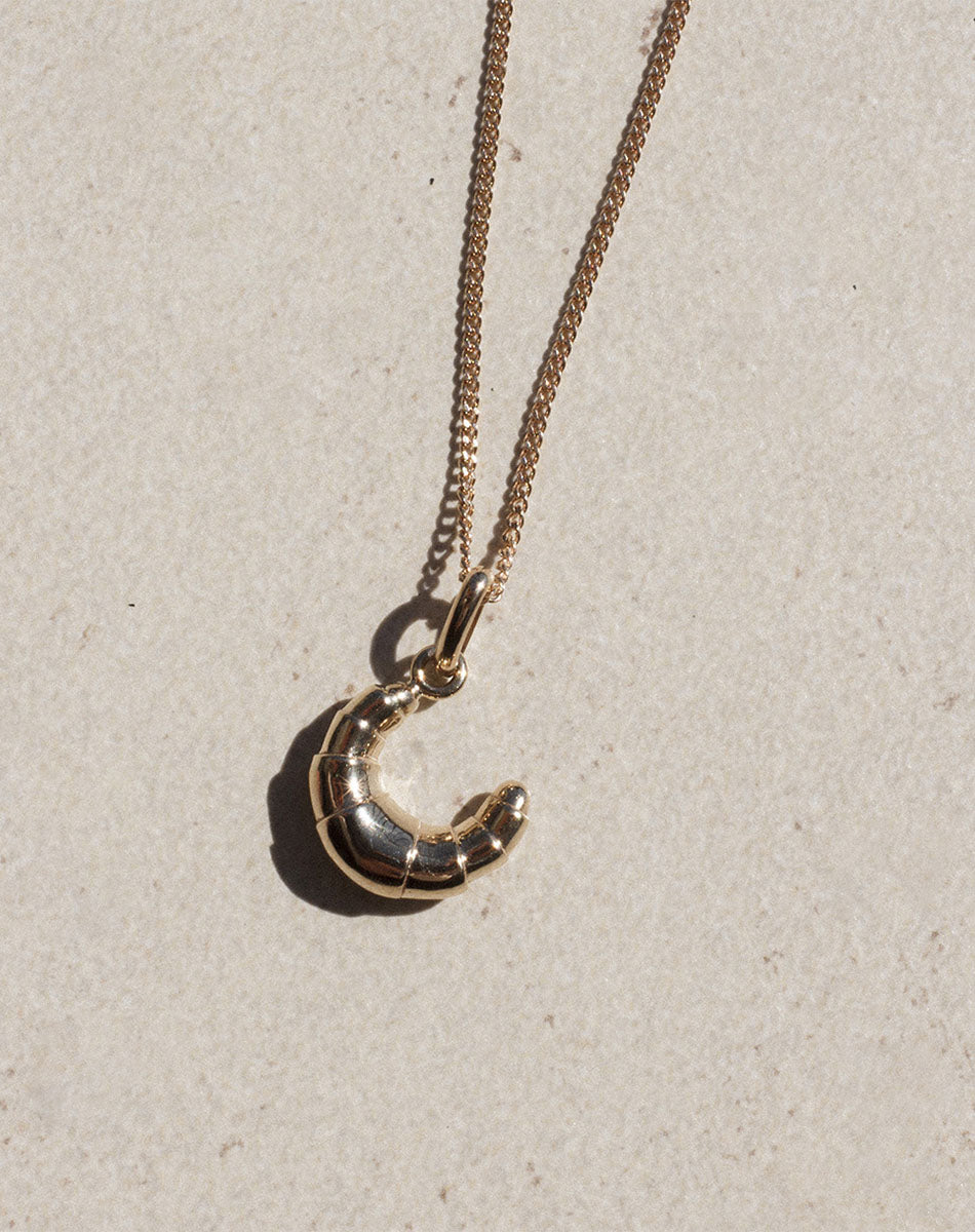 Gold Croissant Necklace