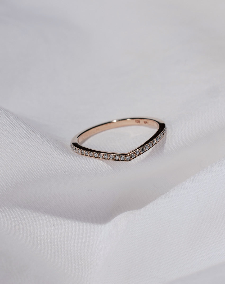 Eternity Curved Band | 18ct White Gold