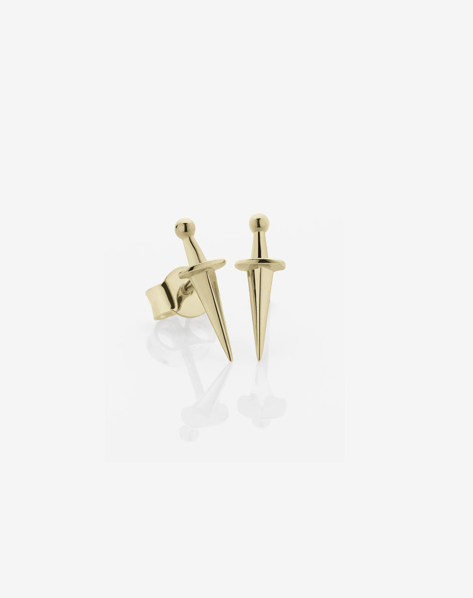 Dagger Stud Earrings | 9ct Solid Gold
