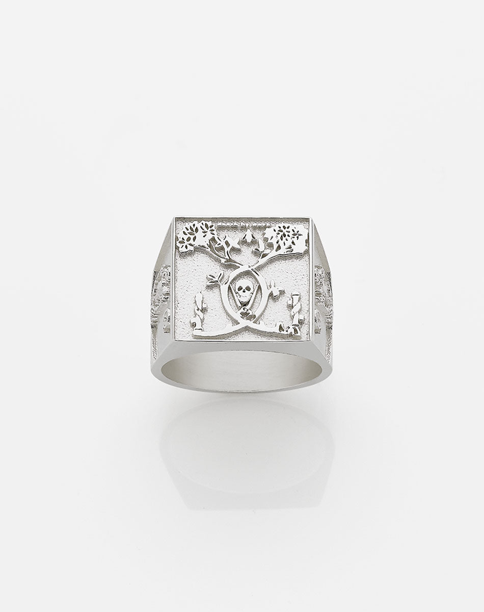 Andrew McLeod Death By Work Ring | Sterling Silver
