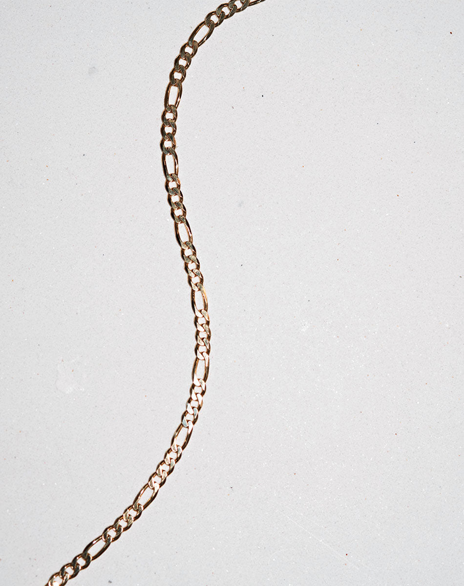 Figaro Fine Chain Necklace | Sterling Silver